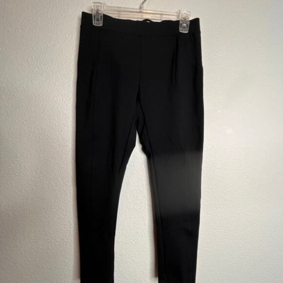 Ellen Tracy Black Ponte Stretch Size Medium Slim Fit Ankle Length Pants - Picture 3 of 9